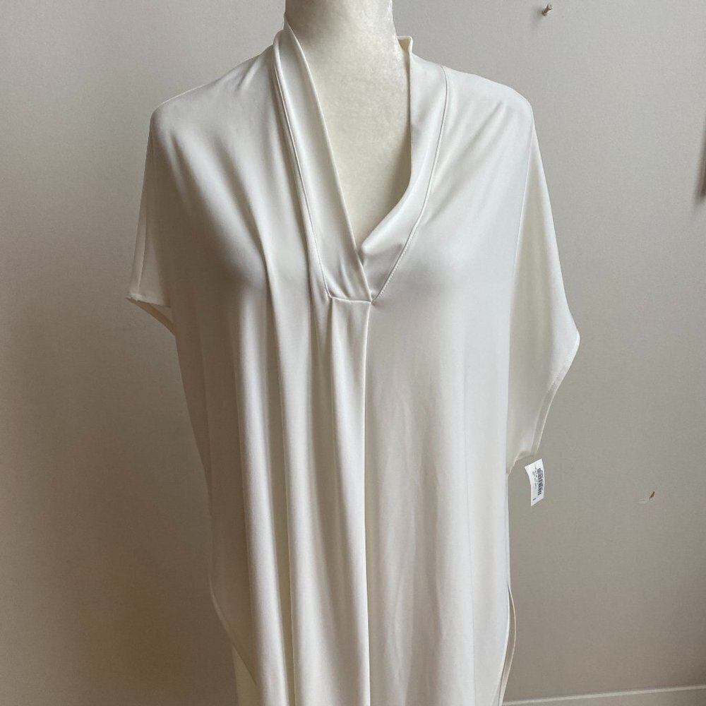 BRIAN Bailey New Ivory V-neck poncho tunic Small